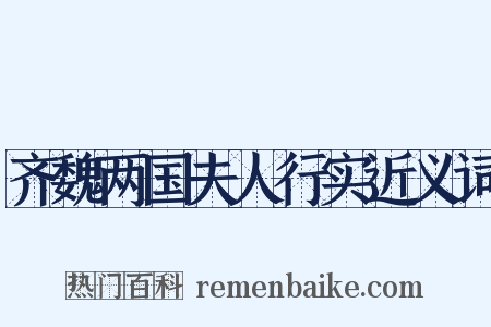 齐魏两国夫人行实近义词是什么意思的图片